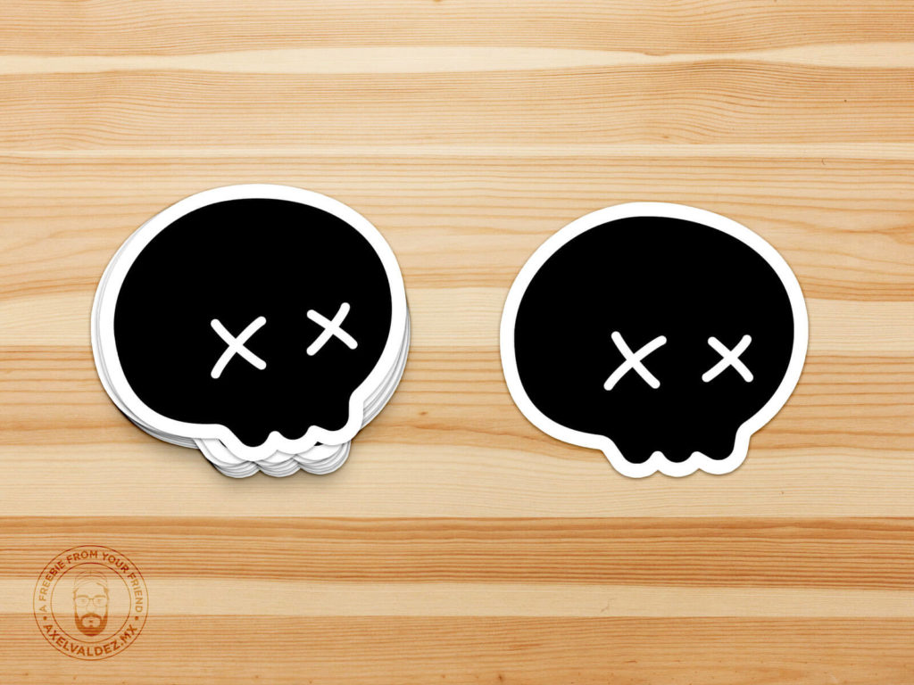 Sticker PSD Mockup sample